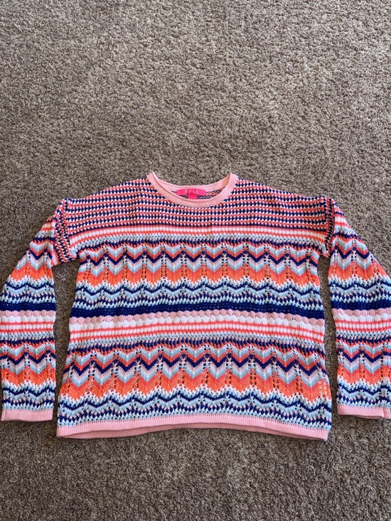 Lilly Pulitzer Sweaters - Lilly Pulitzer Samora open knit multicolor striped sweater size small